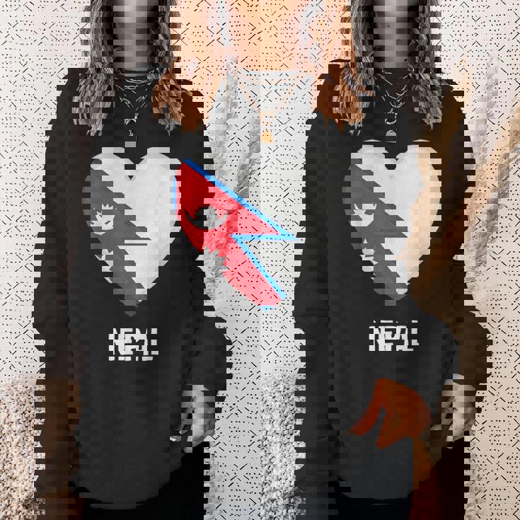 ネパール国旗シャツ スウェットシャツ 彼女への贈り物