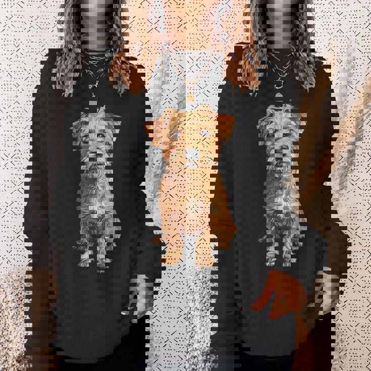 ノーフォークテリア 犬 モチーフ ペット アートワーク ノーフォークテリア スウェットシャツ 彼女への贈り物