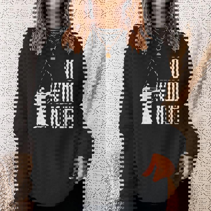 ノー弓道ノーライフ 弓道場 弓術 弓道好き 騎射 歩射 堂射 弓道部 弓道サークル 古武術 和弓 弓道 スウェットシャツ 彼女への贈り物