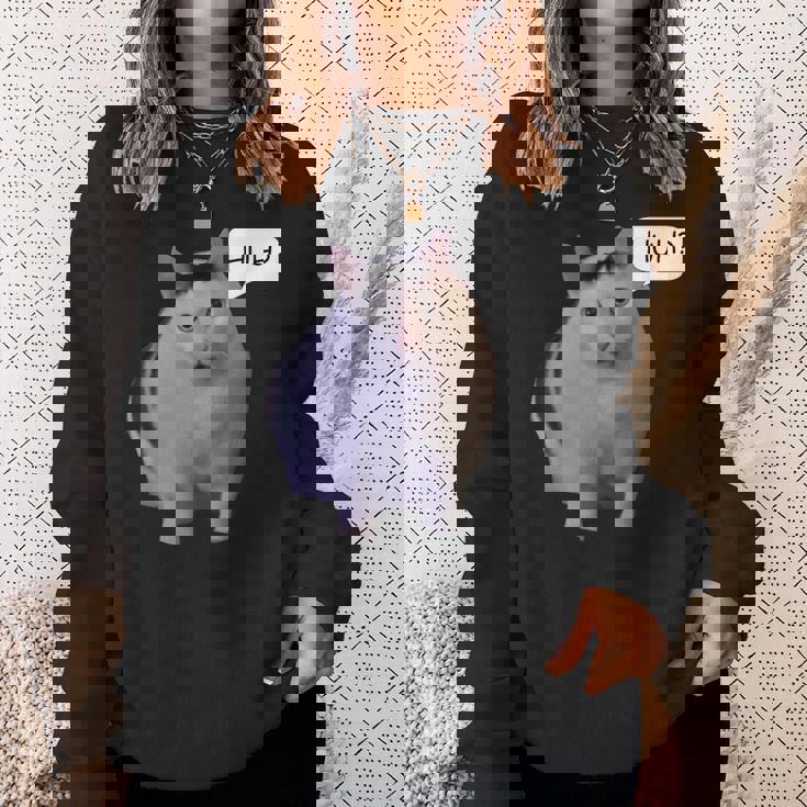 ハァ・キャット・ミーム スウェットシャツ 彼女への贈り物