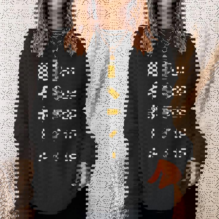 ハイボール 視力検査 バーボン おもしろ 酒飲み 酒好き 居酒屋 ウィスキー ハイボール好き スウェットシャツ 彼女への贈り物