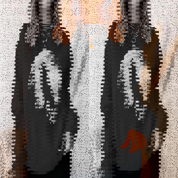 ハウリングウルフ 月光 森 シルエット 荒野 スウェットシャツ 彼女への贈り物