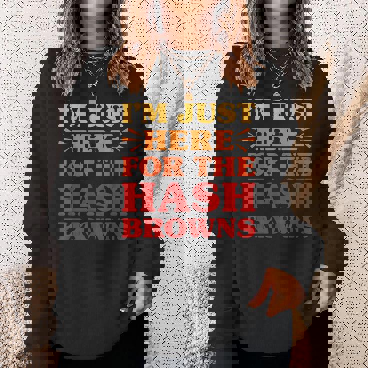 ハッシュブラウンズ I Love Hash Browns面白い食べ物 ハッシュブラウンズ好き スウェットシャツ 彼女への贈り物