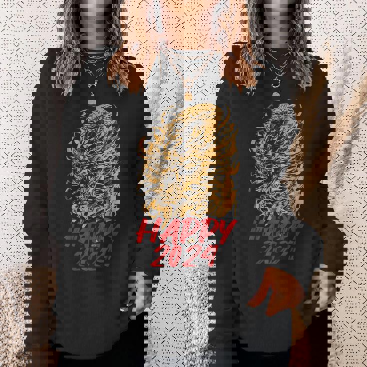 ハッピー2024ドラゴンイヤーチャイニーズ2024ハッピーニューイヤー スウェットシャツ 彼女への贈り物