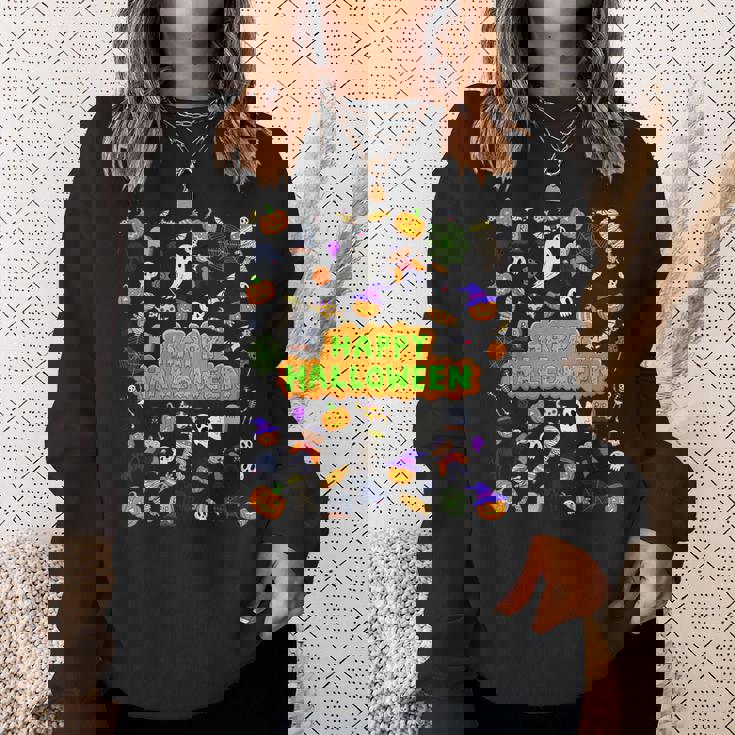 ハッピーハロウィンのレトロな怖いかわいい不気味なギフト スウェットシャツ 彼女への贈り物