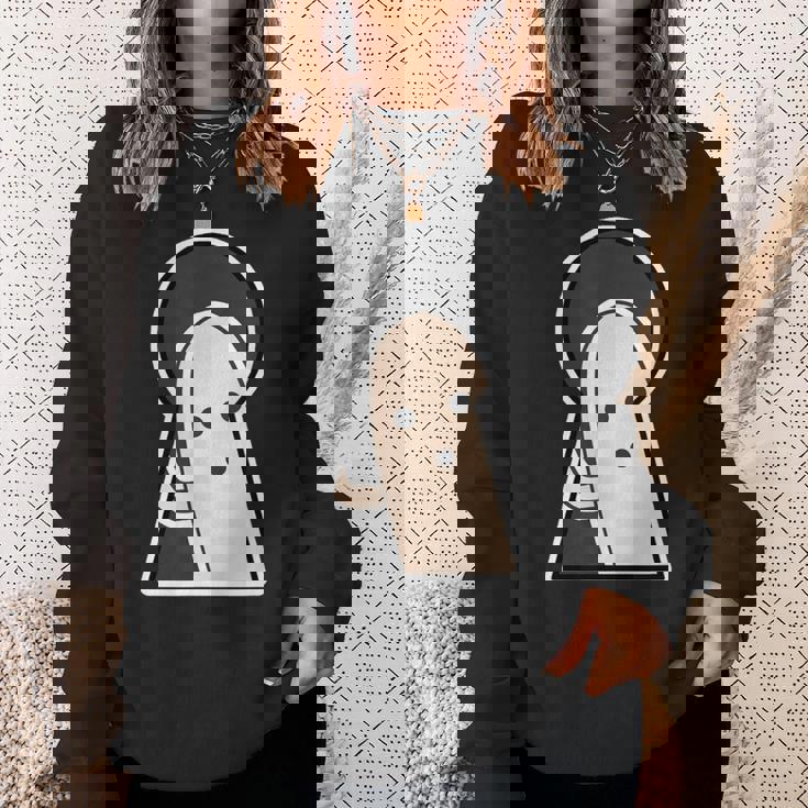 ハニワ くん 埴輪『古墳の 窓から』【ゆるフレンズ】歴史土器 キャラクター かわいい イラスト 面白い スウェットシャツ 彼女への贈り物