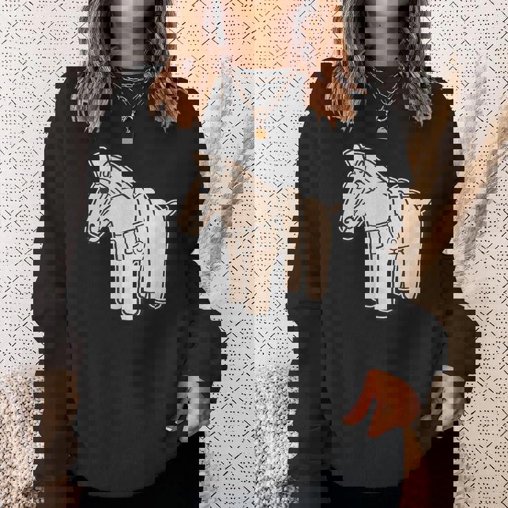 ハニワの馬 埴輪【ゆるフレンズ】歴史土器 シンプル かわいい イラスト スウェットシャツ 彼女への贈り物