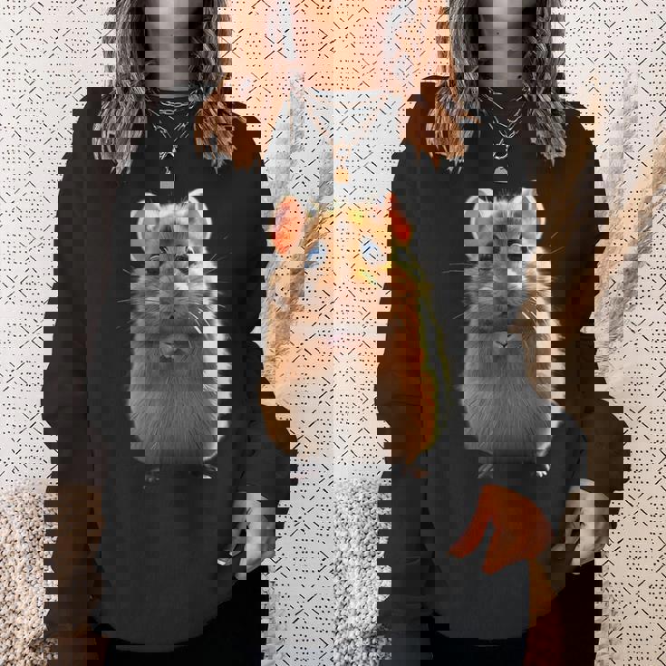 ハムスター げっ歯類 ゴールデンハムスター フィールドハムスター 小型ハムスター スウェットシャツ 彼女への贈り物