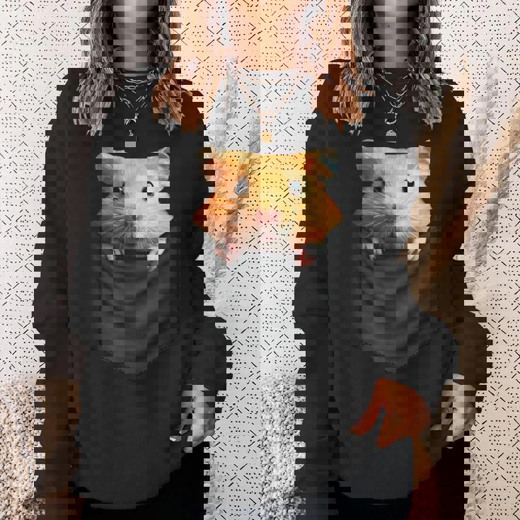 ハムスター 面白いtシャツ ポケット かわいい メンズ 子供 おもしろ 服 雑貨 グッズ ネタ ゆるキャラ スウェットシャツ 彼女への贈り物