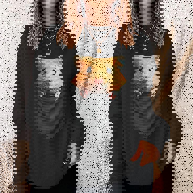 ハムスター 面白いtシャツ 胸ポケット かわいい メンズ 子供 おもしろ 服 雑貨 グッズ ネタ ゆるキャラ スウェットシャツ 彼女への贈り物