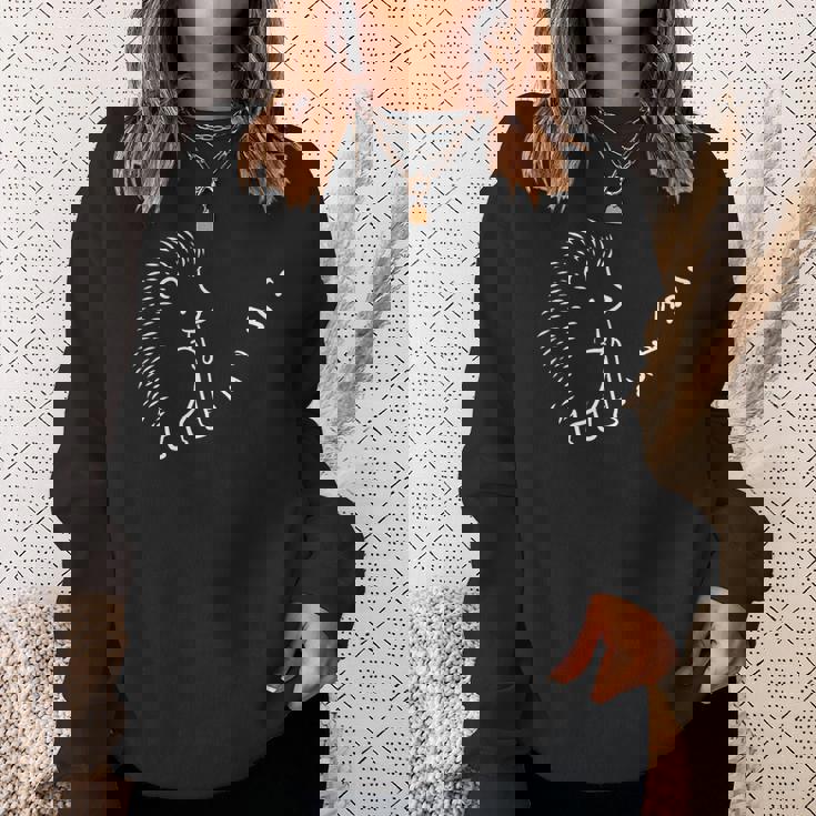 ハリネズミ クラリネット ハリネズミ オーナー スウェットシャツ 彼女への贈り物