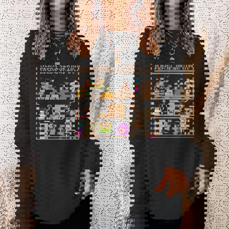 ハリネズミのコンドミニアムの生活のおもちゃ ヘイベッドの隠れ家の家 スウェットシャツ 彼女への贈り物