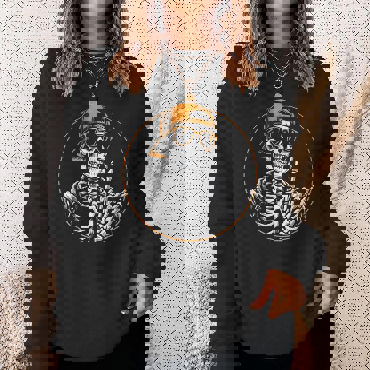 ハロウィン スケルトン ロックハンド ロッカー メンズ ボーイズ ロックミュージック スウェットシャツ 彼女への贈り物