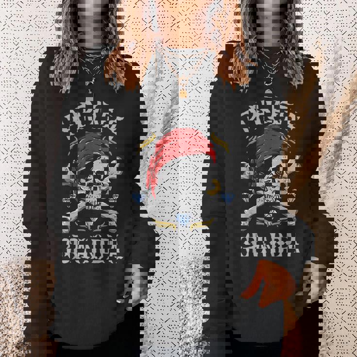 ハロウィン 怖い海賊 スカル・クロスボーン 海賊おじいちゃん スウェットシャツ 彼女への贈り物