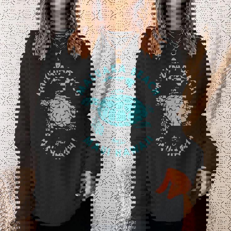 ハワイ ホヌ ウミガメ マルカビーチ マウイ スウェットシャツ 彼女への贈り物