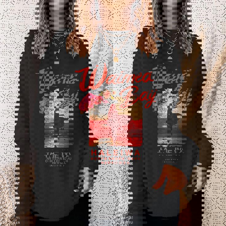 ハワイ ワイメア ベイ サーフィン ヴィンテージ ハワイアン スウェットシャツ 彼女への贈り物