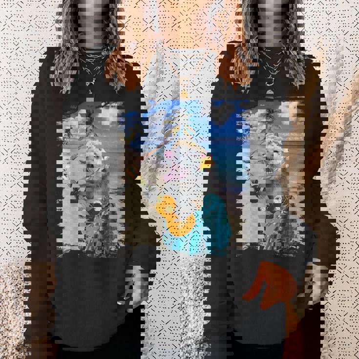 ハワイのトロピカルポッサム、アロハオポッサム。 スウェットシャツ 彼女への贈り物