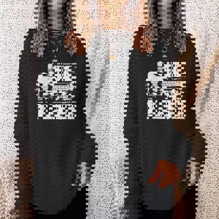 ハワイアン ウクレレ ウケ プレイヤーフラワー スウェットシャツ 彼女への贈り物