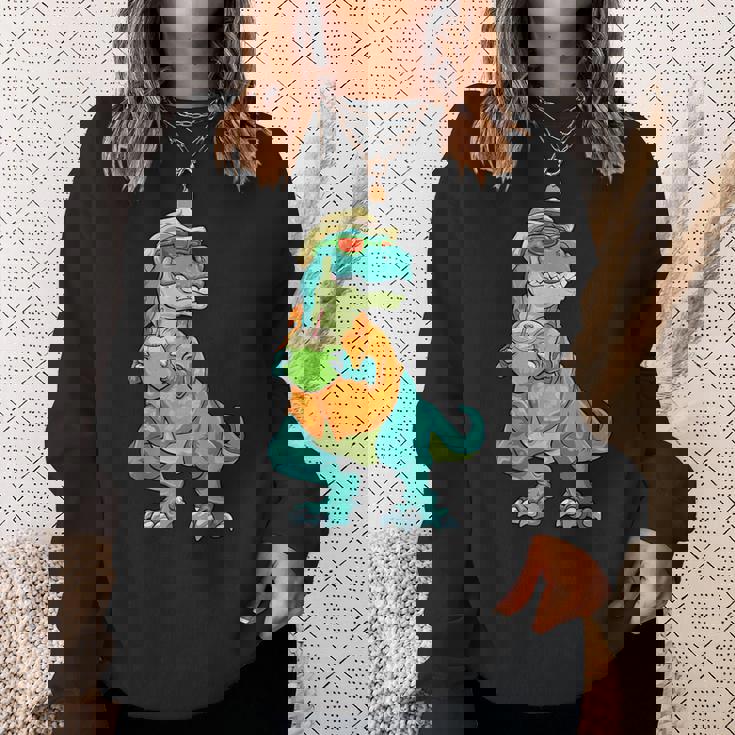 ハワイアン 恐竜 シャツ サマーレックス トロピカル バケーション アロハシャツ スウェットシャツ 彼女への贈り物