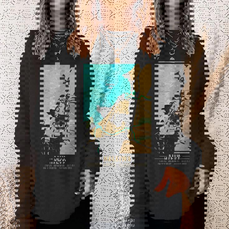 ハワイハレイワ ノースショア オアフ地図 スウェットシャツ 彼女への贈り物