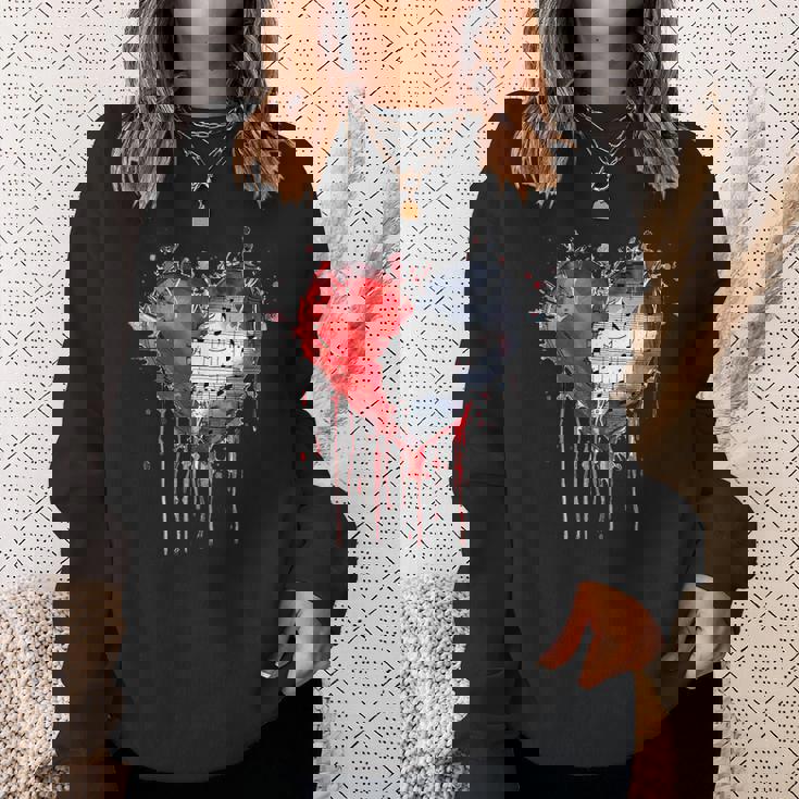 ハート 音符 パンクロック ゴシック 音楽愛好家 スウェットシャツ 彼女への贈り物