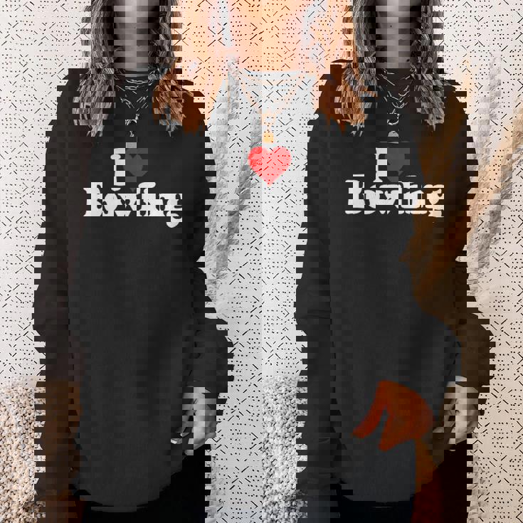 ハートボウリングが大好き スウェットシャツ 彼女への贈り物