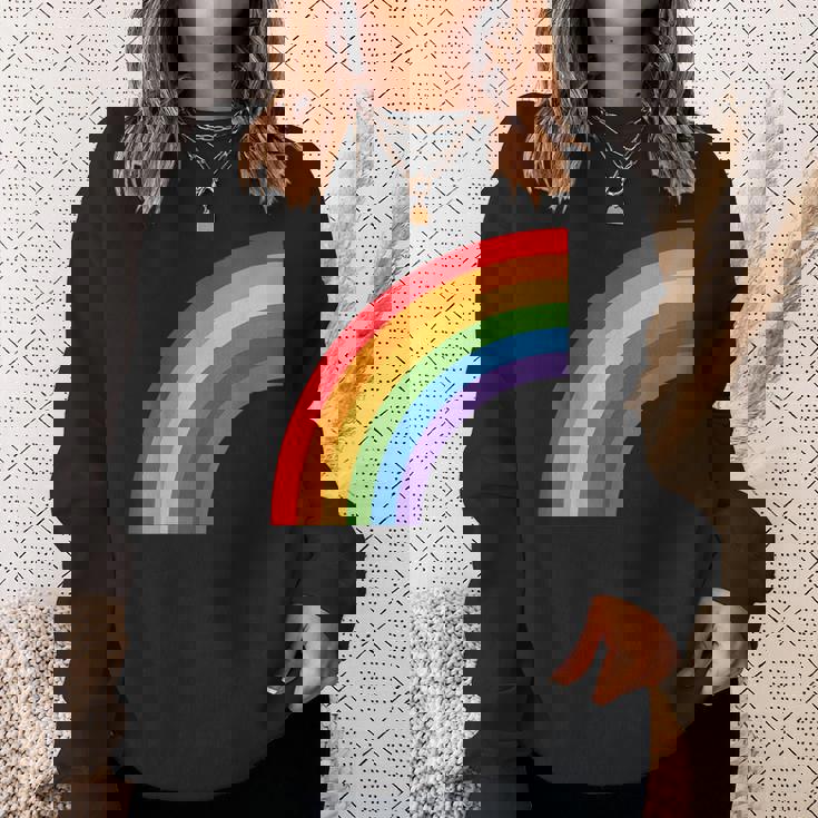 ハーフレインボー Roygbiv カラフルラッキーレインボー スウェットシャツ 彼女への贈り物