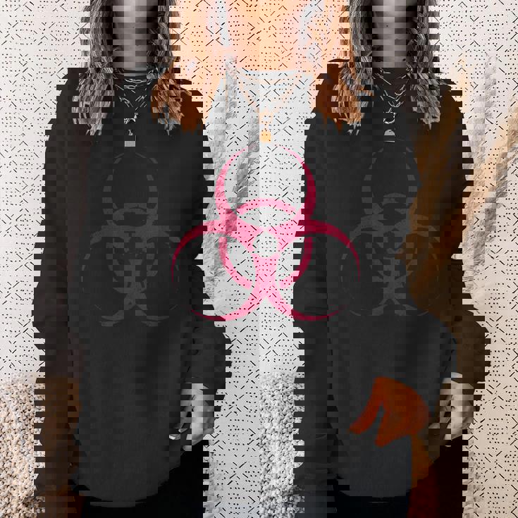 バイオハザードシンボル 生物学的ハザード警告標識 スウェットシャツ 彼女への贈り物