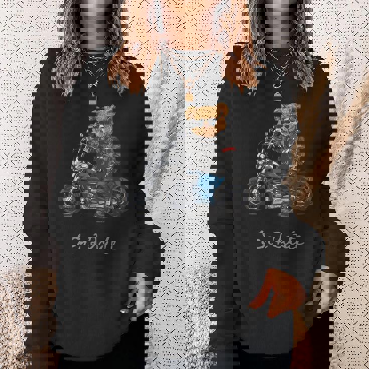 バイク クラシック オートバイ 熊 クルーザー スウェットシャツ 彼女への贈り物