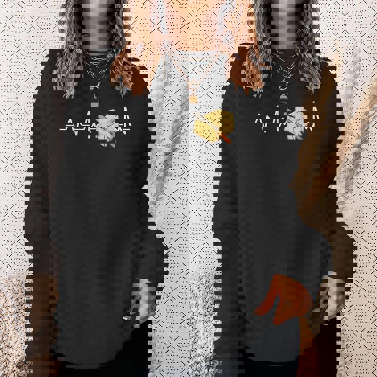 バターハートビートバターギフトバター スウェットシャツ 彼女への贈り物