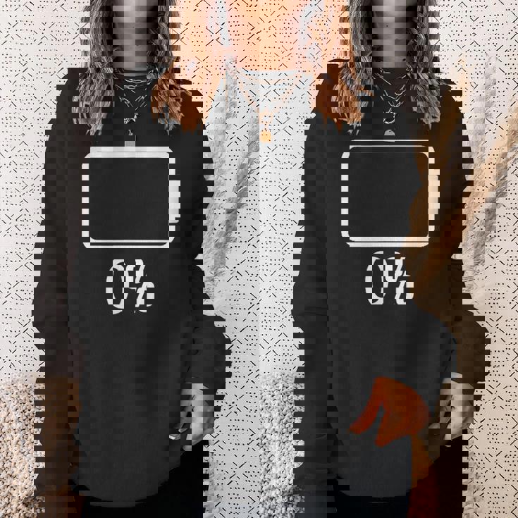 バッテリー0シャツバッテリーハート空充電バッテリー空 スウェットシャツ 彼女への贈り物