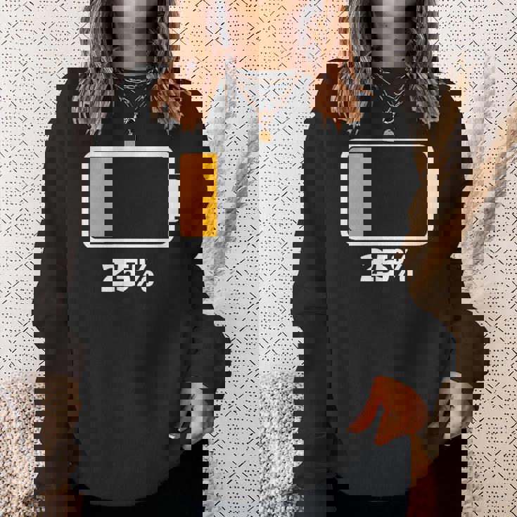 バッテリー25 残り25 バッテリーtシャツバッテリー低 スウェットシャツ 彼女への贈り物