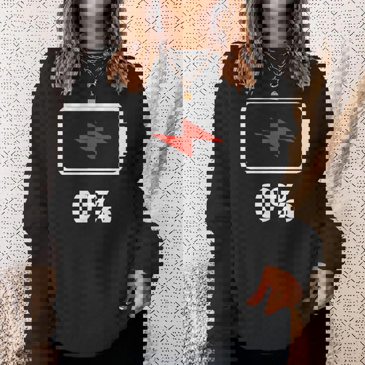 バッテリー充電0 シャツバッテリーデッドシャツバッテリー低 スウェットシャツ 彼女への贈り物