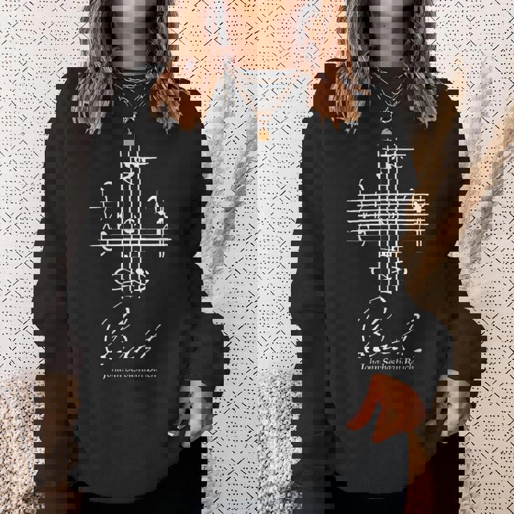 バッハ ミュージカル シグネチャー ノテーション 音楽 クラシック スウェットシャツ 彼女への贈り物