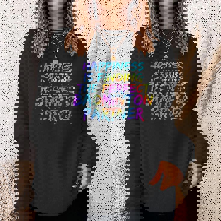 バドミントン ダブルスのパートナー選手 バドミントン チーム スウェットシャツ 彼女への贈り物