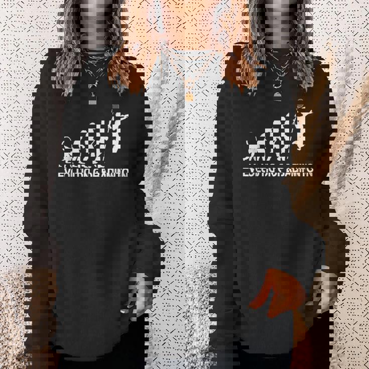 バドミントンの進化 スウェットシャツ 彼女への贈り物