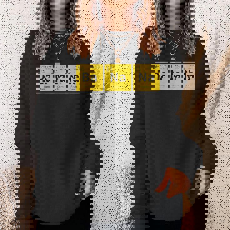 バナナおかしい化学元素周期表食品科学 スウェットシャツ 彼女への贈り物