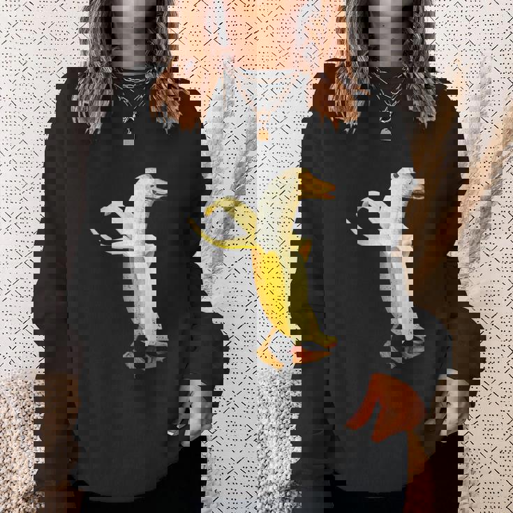 バナナアヒル。おかしいから人形の動物 スウェットシャツ 彼女への贈り物