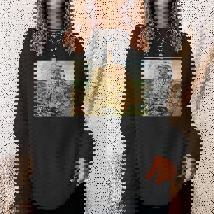 バベルの塔／ピーテル・ブリューゲル【世界の名画】（高精細画質） 美術館アート スウェットシャツ 彼女への贈り物