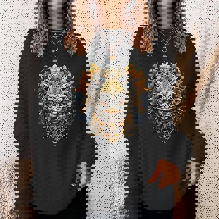 バリ文化 バロンマスク バリ インドネシア スウェットシャツ 彼女への贈り物