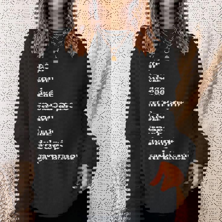 バレエダンサー用語 ダンス用語 スウェットシャツ 彼女への贈り物