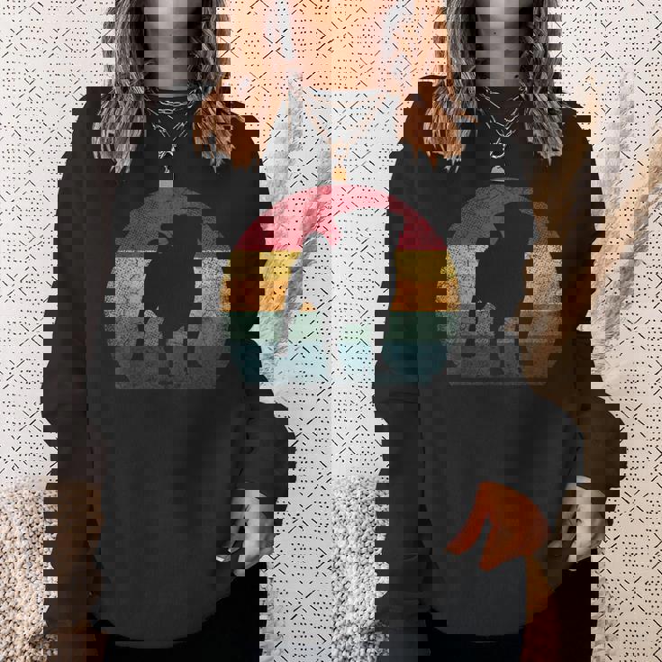 パグ犬 ヴィンテージ アンティーク調 レトロスタイル メンズ レディース ギフト スウェットシャツ 彼女への贈り物