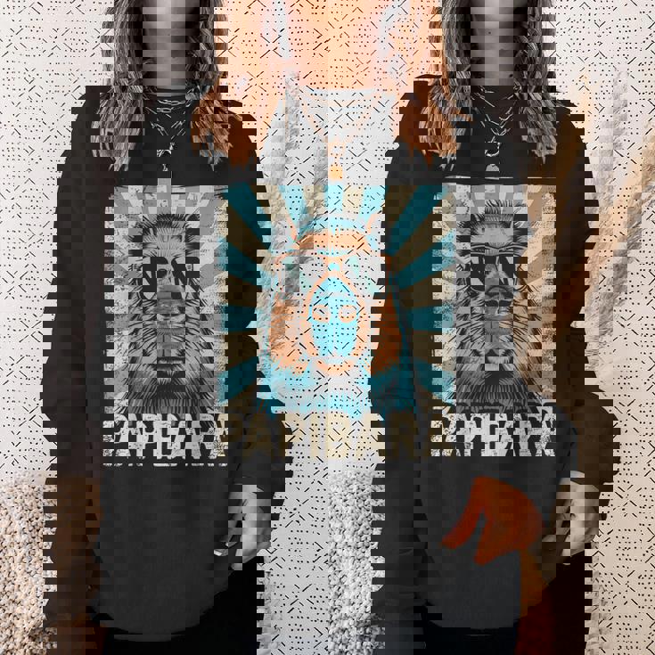 パピバラ おもしろカピバラ 最高のお父さん 父の日 カピバラ スウェットシャツ 彼女への贈り物