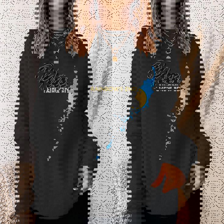 パラオ国旗 パラオ地図 スウェットシャツ 彼女への贈り物