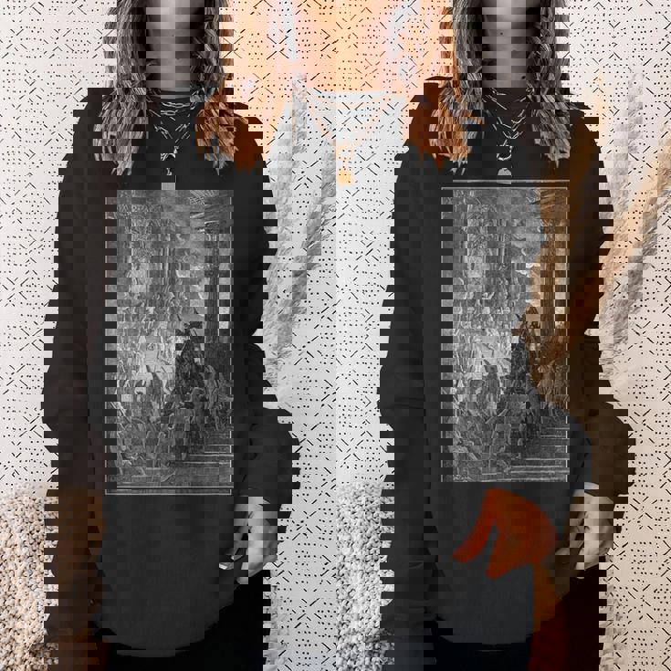 パラダイス・ロスト「ハイ・オン・ア・スローン」ギュスターヴ・ドレ・アート スウェットシャツ 彼女への贈り物