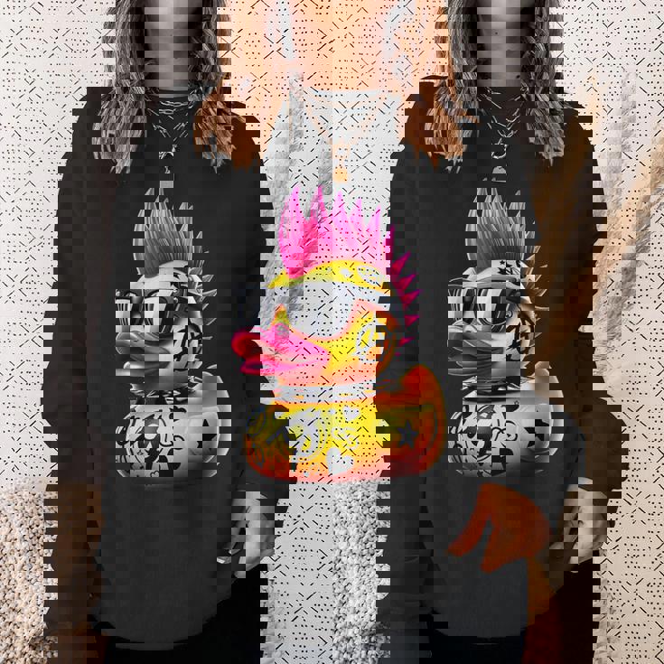 パンク アヒル アヒルの子 パンクロック 面白い 動物好き スウェットシャツ 彼女への贈り物