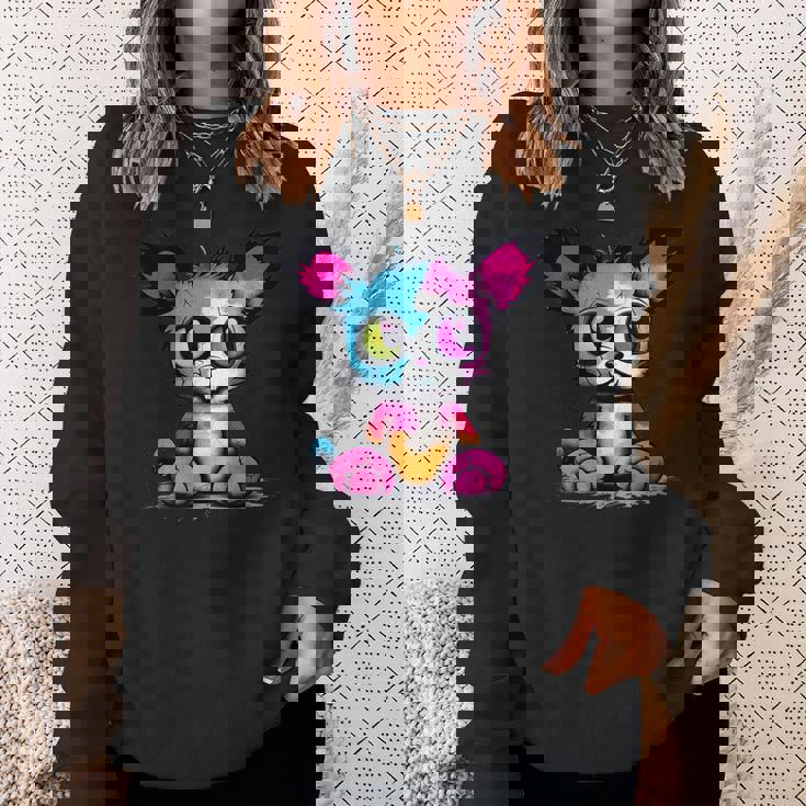 パンク モンスター 都会のぬいぐるみ くま 不気味でかわいい 怖い スウェットシャツ 彼女への贈り物