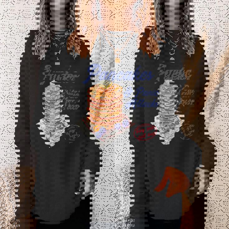 パンケーキとパニック発作 面白い メンタルヘルス 不安 スウェットシャツ 彼女への贈り物