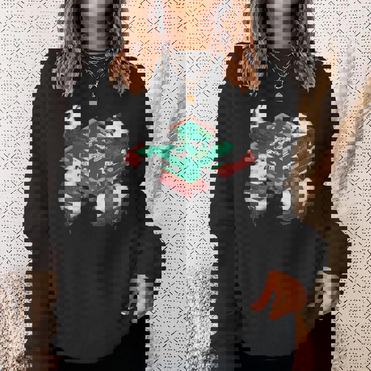 パンダ 麻雀 面白いtシャツ 動物 文字入り メンズ おもしろ 面白い 服 おもしろグッズ ネタ 雀士 スウェットシャツ 彼女への贈り物