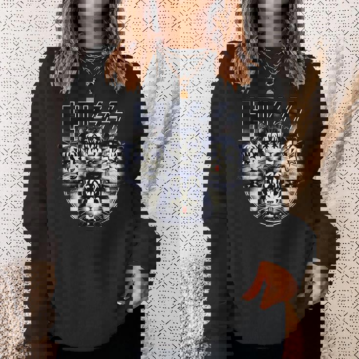 ヒス・ファニー・キャッツ・キトンズ・ロック・ロッキン スウェットシャツ 彼女への贈り物